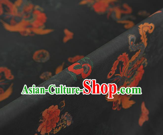 Chinese Classical Phoenix Pattern Silk Material Traditional Cheongsam Gambiered Guangdong Gauze