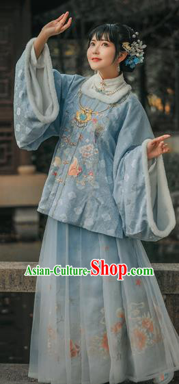Traditional China Ming Dynasty Historical Clothing Ancient Palace Princess Hanfu Dress Complete Set