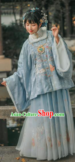 Traditional China Ming Dynasty Historical Clothing Ancient Palace Princess Hanfu Dress Complete Set