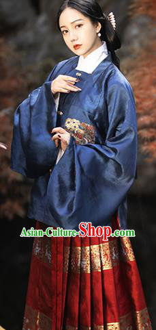 Traditional China Ming Dynasty Imperial Madame Historical Clothing Ancient Noble Countess Hanfu Costumes