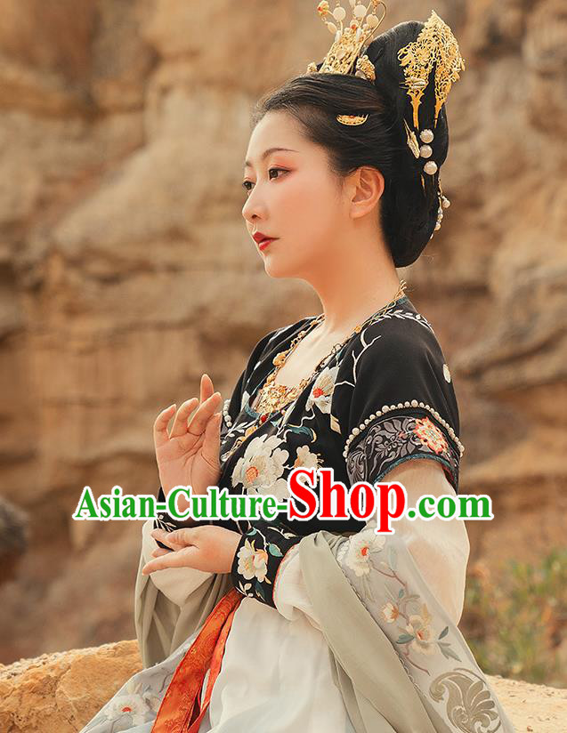 China Traditional Tang Dynasty Palace Lady Hanfu Dress Ancient Court Princess Historical Clothing Outfits