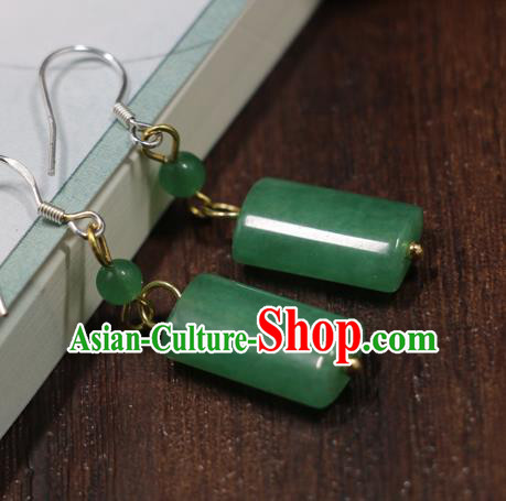 Handmade Traditional Hanfu Ear Accessories Chinese Jewelry National Aventurine Earrings