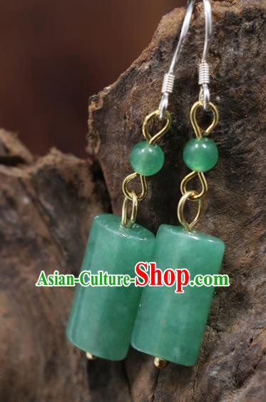 Handmade Traditional Hanfu Ear Accessories Chinese Jewelry National Aventurine Earrings