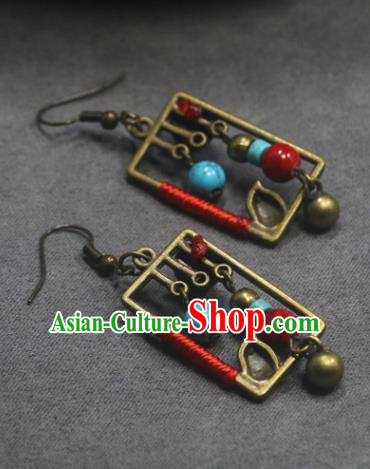 Handmade Chinese National Ear Accessories Traditional Earrings