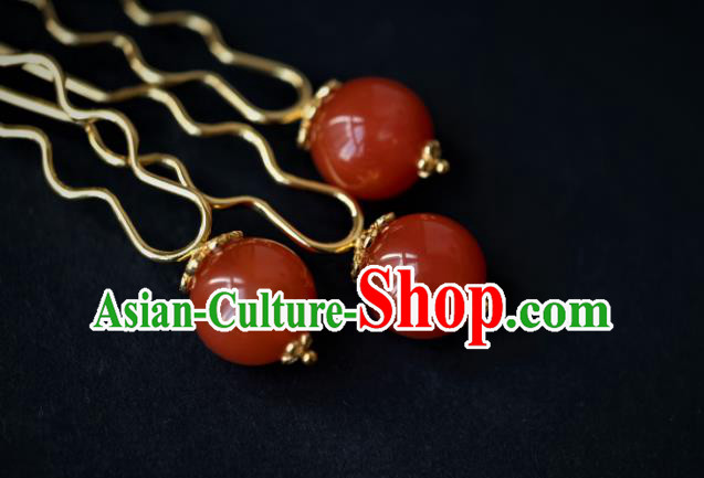 China Ancient Princess Little Hair Stick Hairpin Traditional Ming Dynasty Hair Accessories