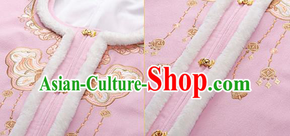 China Ming Dynasty Young Lady Hanfu Dress Traditional Ancient Noble Mistress Historical Winter Clothing Complete Set