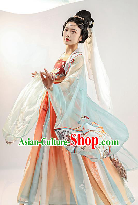 China Tang Dynasty Court Lady Hanfu Dress Traditional Ancient Royal Princess Historical Clothing