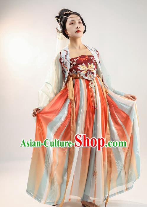 China Tang Dynasty Court Lady Hanfu Dress Traditional Ancient Royal Princess Historical Clothing