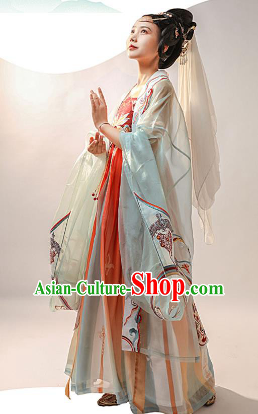 China Tang Dynasty Court Lady Hanfu Dress Traditional Ancient Royal Princess Historical Clothing