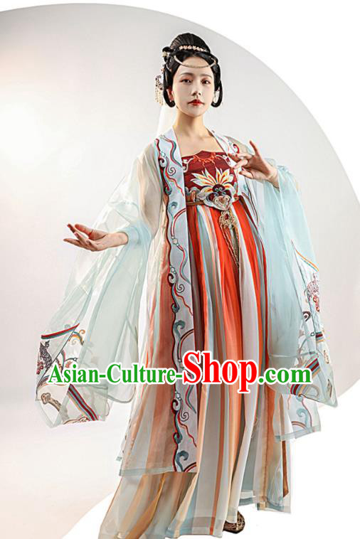 China Tang Dynasty Court Lady Hanfu Dress Traditional Ancient Royal Princess Historical Clothing
