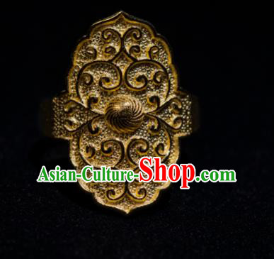 China Song Dynasty Jewelry Accessories Ancient Empress Golden Ring for Women