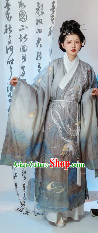 China Ancient Imperial Mistress Embroidered Clothing Ming Dynasty Noble Countess Costumes Traditional Hanfu Dress