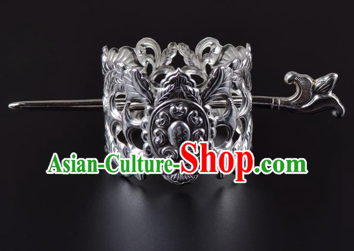 Chinese Ancient Tang Dynasty Emperor Hairdo Crown Hairpin Traditional Hanfu Hair Accessories