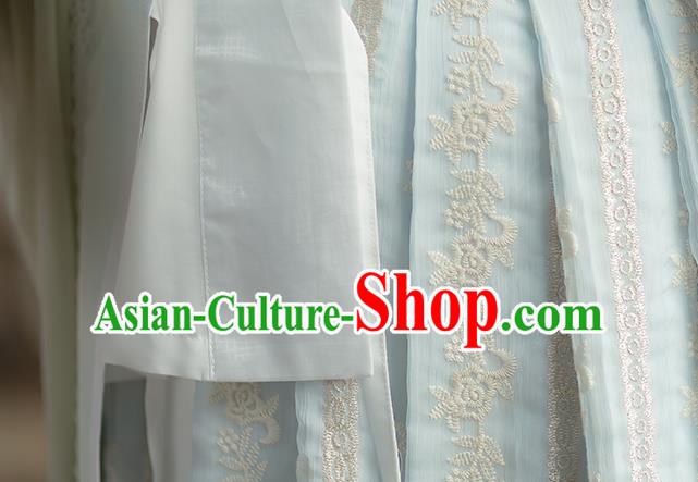 China Ancient Noble Lady Hanfu Dress Costumes Traditional Song Dynasty Young Beauty Historical Clothing