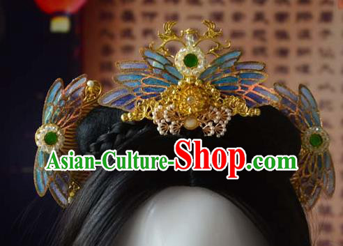 Traditional China Ancient Princess Hair Comb Wedding Hair Ornament Handmade Hairpins Full Set