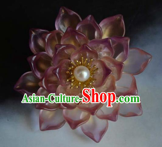 Chinese Ancient Empress Hairpin Traditional Hanfu Lotus Hair Crown Hair Accessories