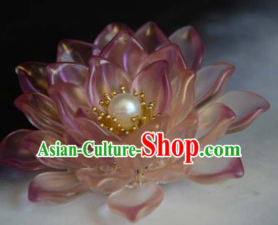 Chinese Ancient Empress Hairpin Traditional Hanfu Lotus Hair Crown Hair Accessories