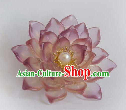 Chinese Ancient Empress Hairpin Traditional Hanfu Lotus Hair Crown Hair Accessories