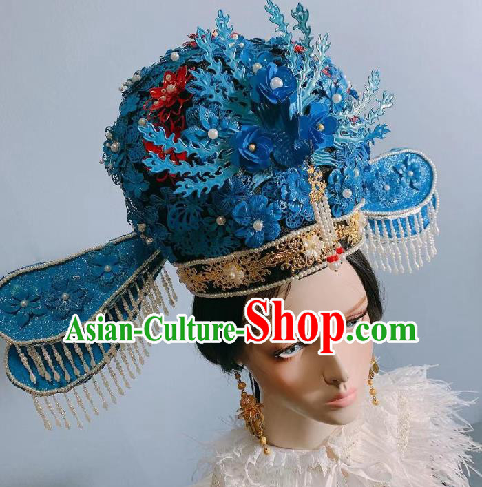 China Ancient Court Queen Wedding Phoenix Coronet Traditional Ming Dynasty Empress Headwear
