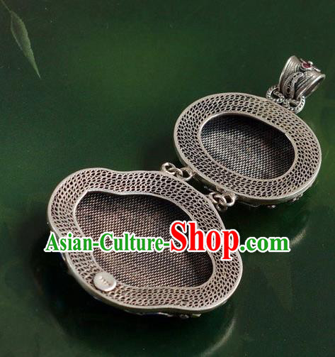 China Traditional National Jade Jewelry Accessories Handmade Cloisonne Bat Necklace Pendant