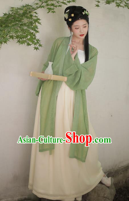 Ancient China Village Girl Historical Clothing Traditional Song Dynasty Country Woman Hanfu Dress Costume