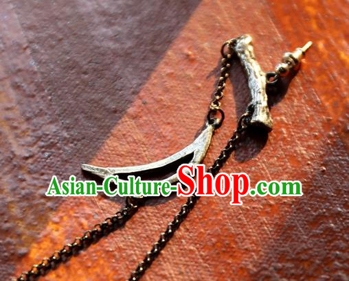 China National Cheongsam Agate Earrings Traditional Silver Jewelry Handmade Long Tassel Ear Accessories