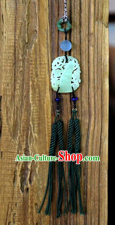 Traditional Waist Accessories Jewelry Handmade China National Tassel Jade Pendant