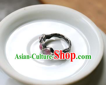 Traditional Handmade Jewelry Accessories China National Ruby Gems Ring