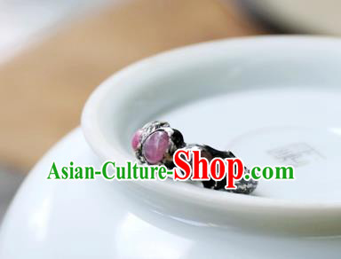 Traditional Handmade Jewelry Accessories China National Ruby Gems Ring