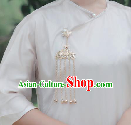 Chinese Traditional Bells Tassel Accessories Cheongsam Brooch Jewelry Handmade Breastpin Pendant
