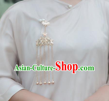 Chinese Traditional Bells Tassel Accessories Cheongsam Brooch Jewelry Handmade Breastpin Pendant