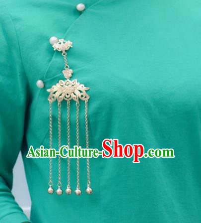 Chinese Traditional Bells Tassel Accessories Cheongsam Brooch Jewelry Handmade Breastpin Pendant