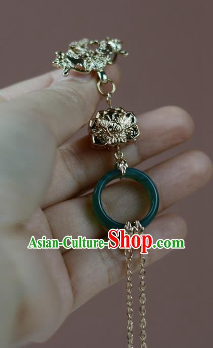 Chinese Handmade Jade Brooch Accessories Traditional Cheongsam Jewelry Pendant