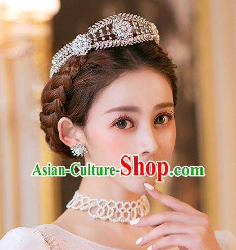 Top Wedding Crystal Royal Crown Wedding Jewelry Ornaments Handmade Princess Hair Accessories