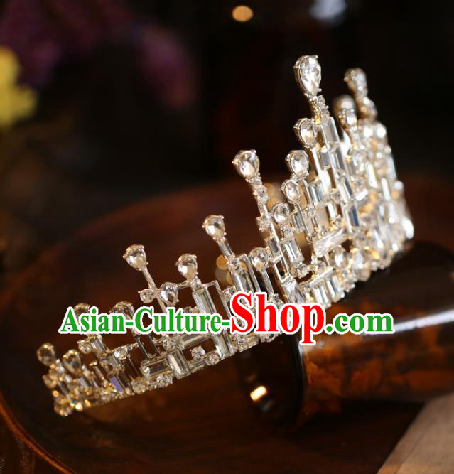 Top Grade Princess Crystal Royal Crown Halloween Hair Accessories Jewelry Wedding Ornaments