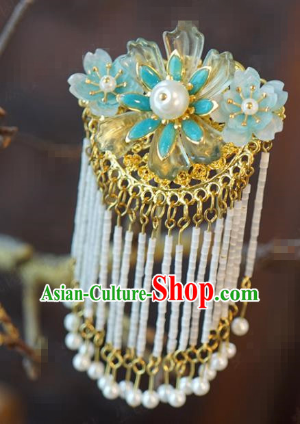 China Traditional Beads Tassel Hair Sticks Wedding Xiuhe Suit Hair Accessories Bride Hairpins