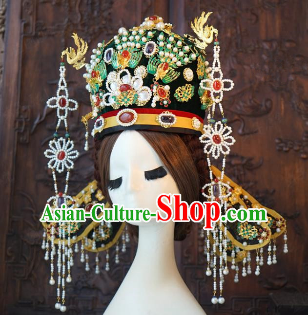 China Ancient Queen Phoenix Coronet Traditional Song Dynasty Empress Wedding Hair Accessories Complete Set