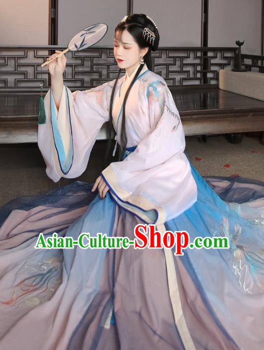 Ancient China Hanfu Dress Traditional Jin Dynasty Historical Clothing Court Lady Costumes