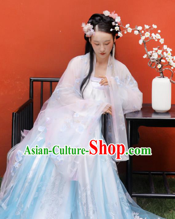 Traditional China Hanfu Dress Ancient Tang Dynasty Princess Historical Clothing Full Set