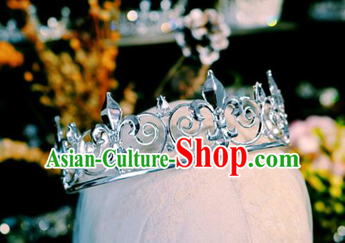 European King Imperial Crown Handmade Hair Accessories Baroque Prince Royal Crown