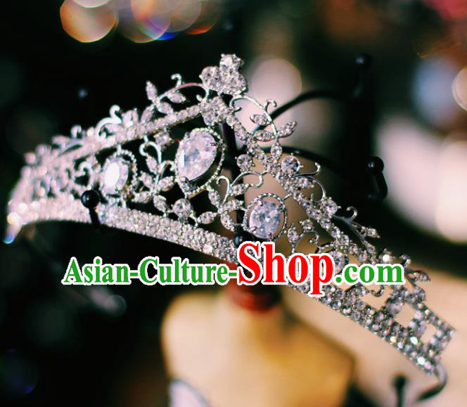 Handmade Wedding Crystal Hair Accessories Baroque Bride Royal Crown European Court Princess Headwear