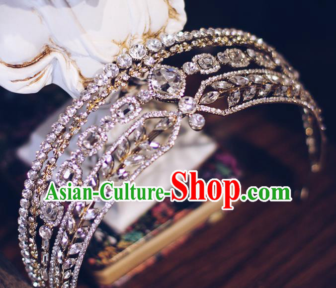 Baroque Court Hair Jewelry Princess Zircon Royal Crown European Wedding Bride Hair Accessories