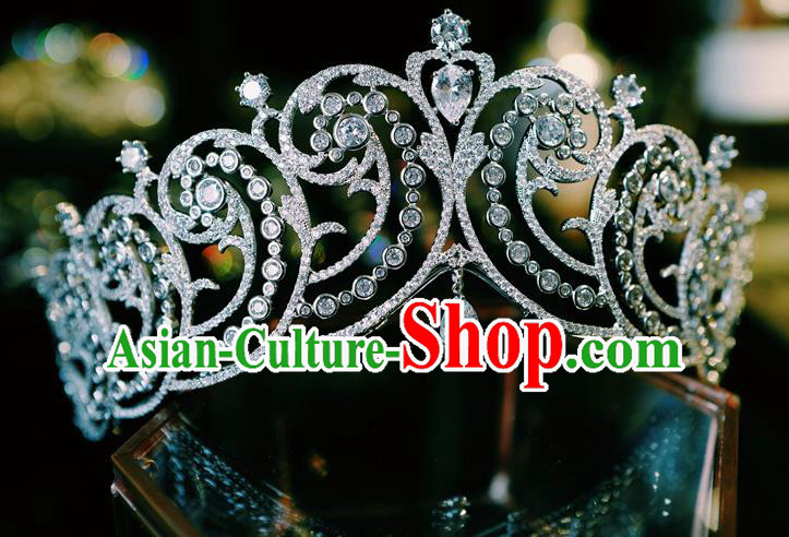 Handmade European Court Royal Crown Headwear Women Jewelry Accessories Baroque Bride Headwear
