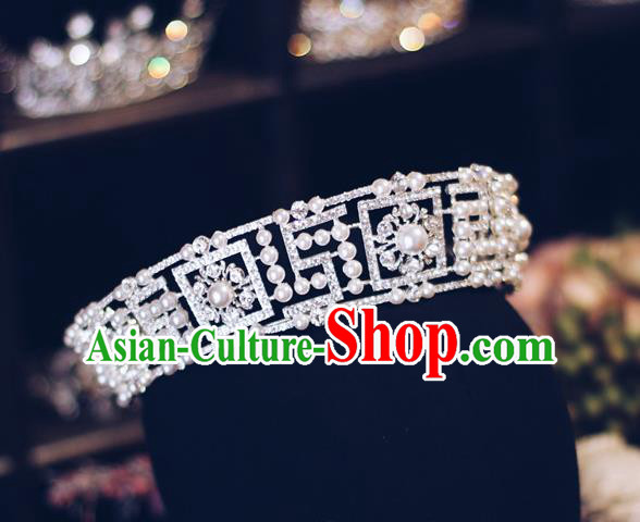 European Court Hair Jewelry Wedding Bride Hair Accessories Baroque Princess Royal Crown