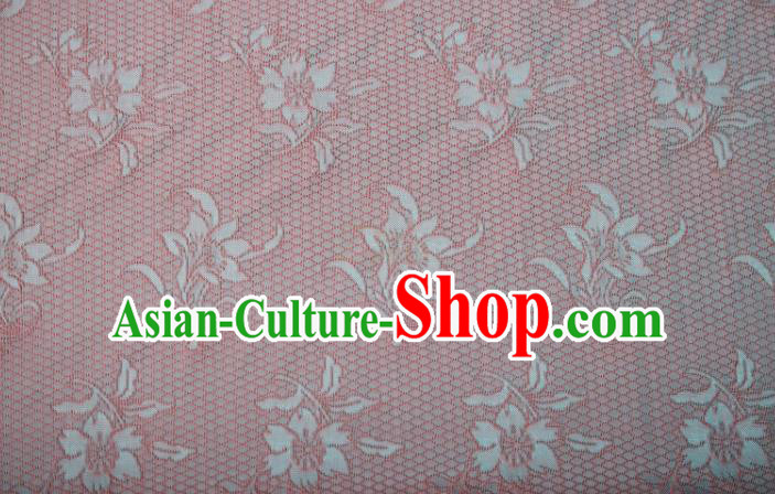 Chinese Classical Scale Pattern Design Pink Song Brocade Fabric Asian Traditional Silk Material