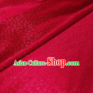 Chinese Classical Babysbreath Pattern Design Deep Red Brocade Fabric Asian Traditional Satin Silk Material
