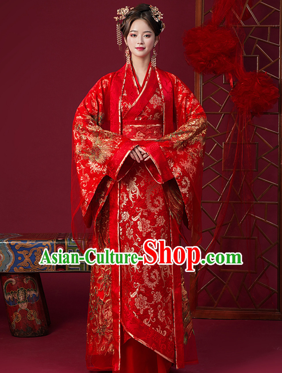 Ancient Chinese Tang Imperial Palace Princess Wedding Dress