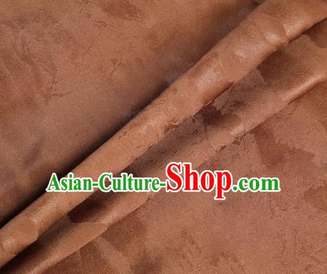 Chinese Classical Pattern Design Brown Gambiered Guangdong Gauze Fabric Asian Traditional Cheongsam Silk Material
