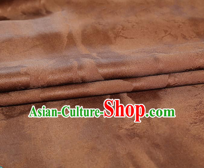 Chinese Classical Pattern Design Brown Gambiered Guangdong Gauze Fabric Asian Traditional Cheongsam Silk Material