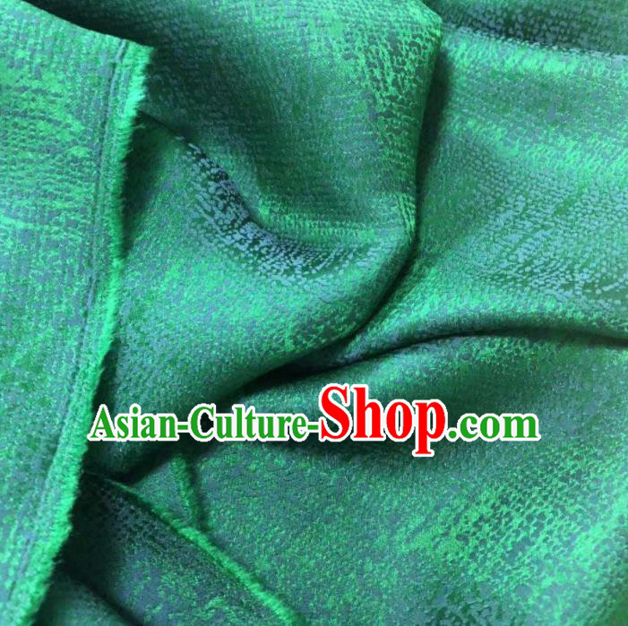 Chinese Classical Pattern Design Green Brocade Fabric Asian Traditional Cheongsam Silk Material